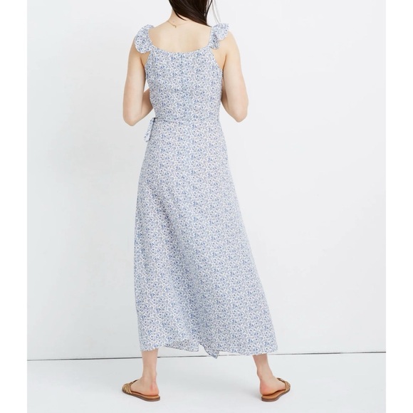 Madewell | Ruffled Wrap Maxi Dress in Americana Floral - Picture 3 of 14